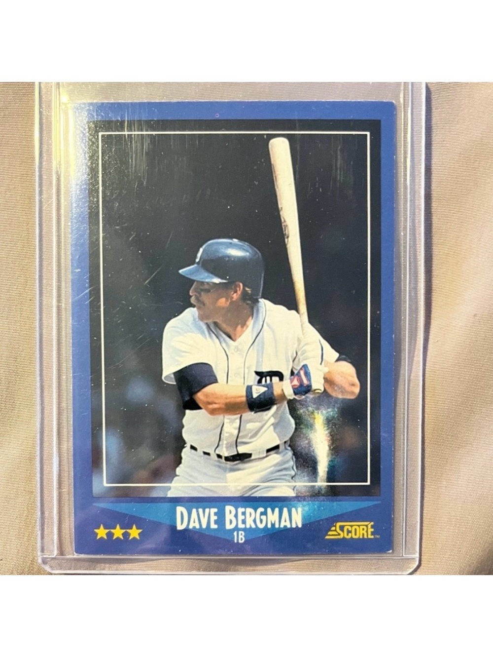 VINTAGE 1988 Dave Bergman Score MLB Detroit Tigers Baseball Trading Card